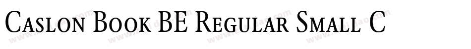 Caslon Book BE Regular Small Caps & Oldstyle Figures字体转换